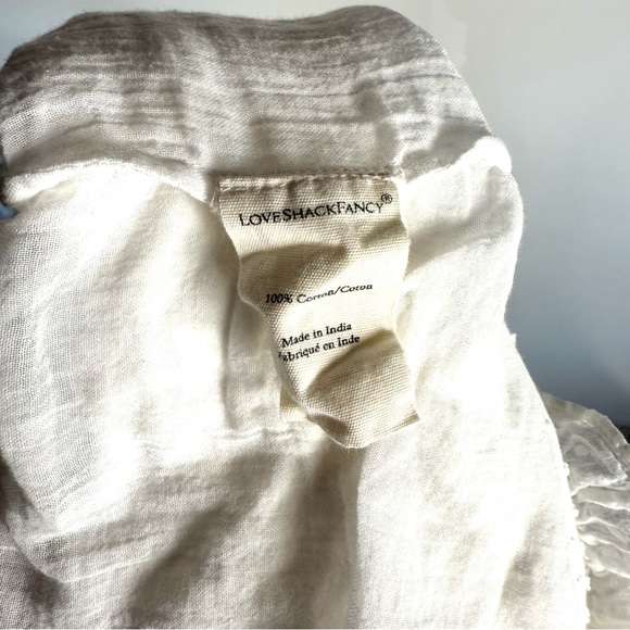 LoveShackFancy White Ruffled Tiered Mini Dress - Picture 10 of 11